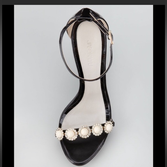 Jason Wu's pearly Strap Wedge Brand New in the Box Size 10 - Picture 8 of 8